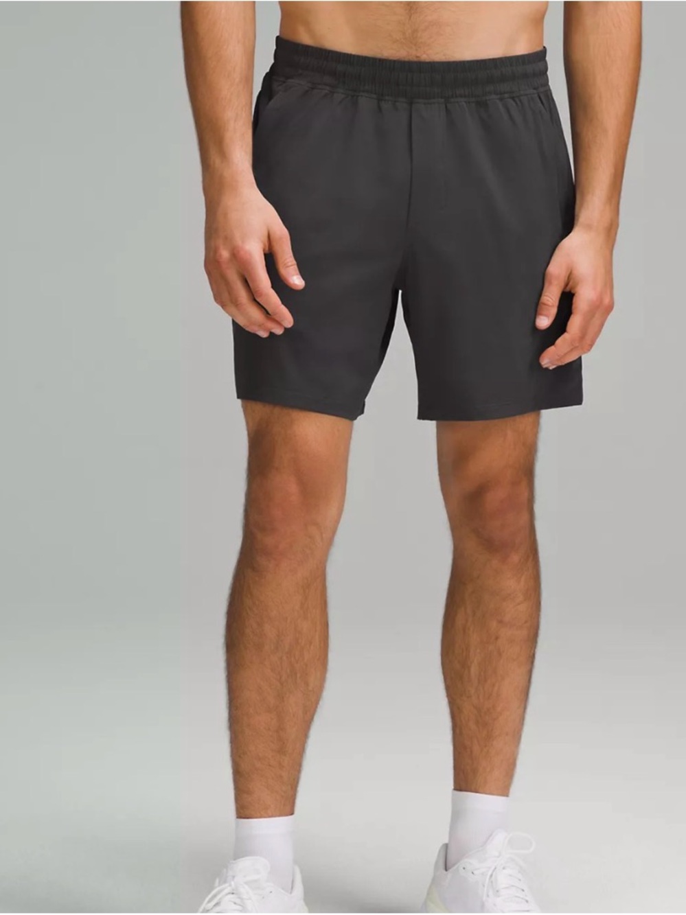 lululemon athletica Men's Charcoal Black Athletic Shorts